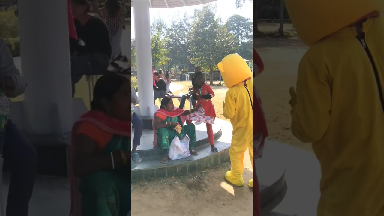 Teddy bear prank park on public reaction 😍 Teddy dekh bachha dar gaya 