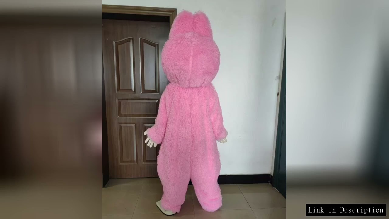 MINISO LA BA BA Pink Rabbit mascot character costume Mascot Advertising Costume Fancy Dress Party An