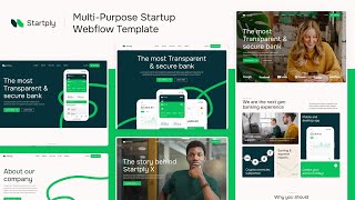 Startply X - Green Startup Webflow Template | BRIX Templates