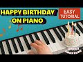 How to Play Easy Piano Tutorial: Happy Birthday to You! (slow tempo) Birthday music