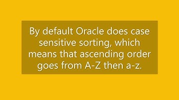 Case Insensitive Sorting in Oracle APEX