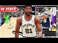 INVINCIBLE DARK MATTER TIM DUNCAN GAMEPLAY! 99 ALL STATS + 62 HOF BADGES! NBA 2k21 MyTEAM