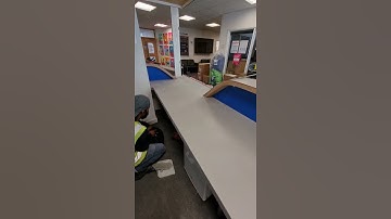 main section of reception desk now complete...