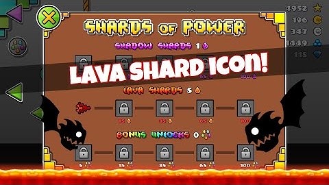 Geometry Dash World Shards of Power Lava Shard Icon!