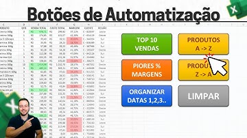 Botão de Automatização no Excel | Macro p/ Realçar, Pintar, Organizar, Limpar Dados