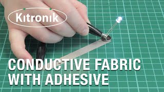 Conductive Fabric Squares with Conductive Adhesive from Kitronik