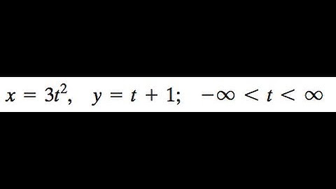 x = 3t^2, y = t+1 get the rectangular equation