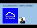 Azure – How to Deploy a Domain Controller in Azure?