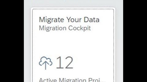 Upload G/L accounts master data in SAP by the " Migrate your data " app in SAP FIORI