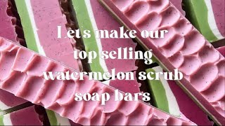 Making our most VIRAL soap bar  Watermelon Scrub