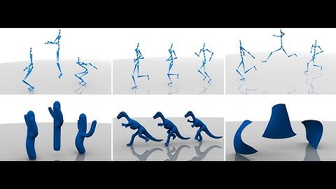 Example-Based Retargeting of Human Motion to Arbitrary Mesh Models - Supplementary Video
