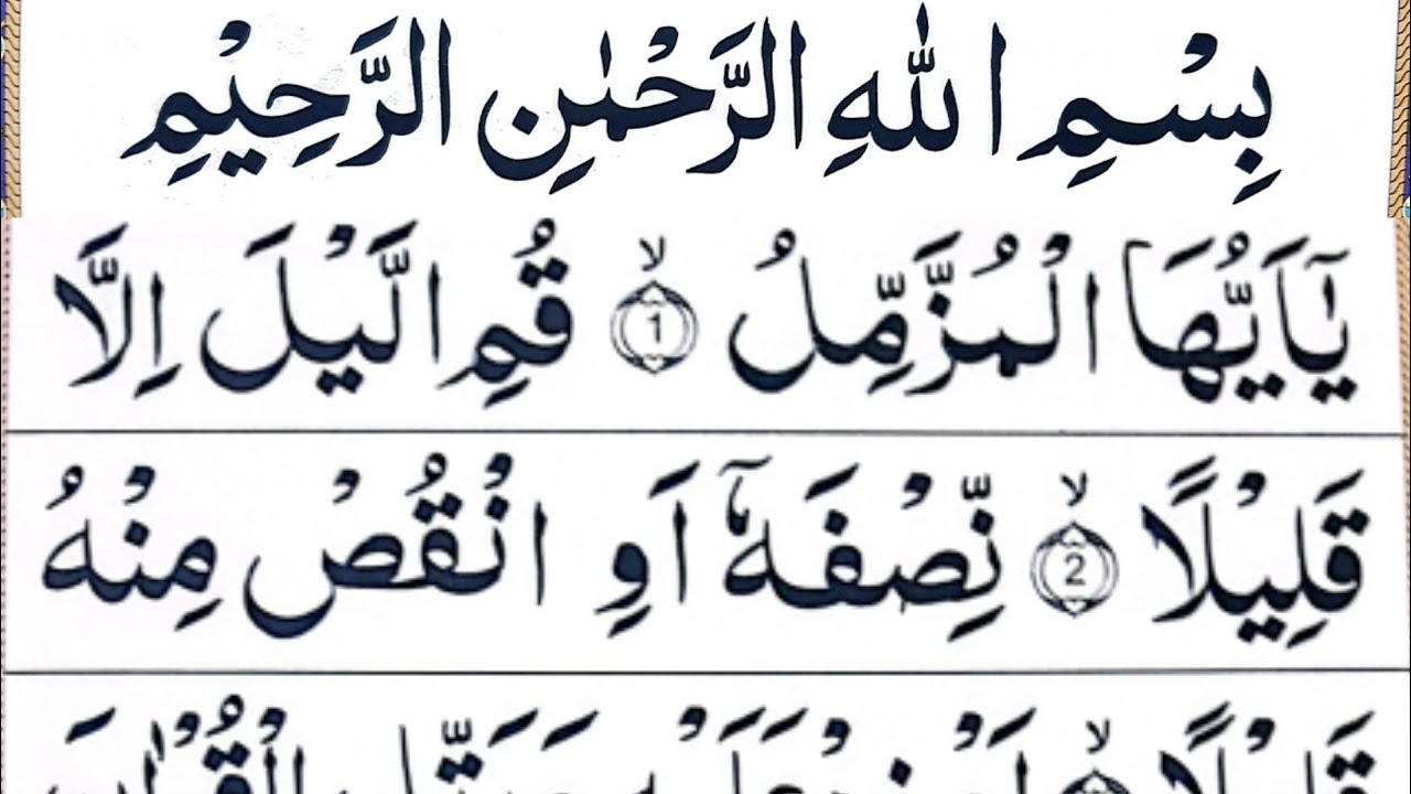 surah muzammil fast | surah muzammil ki tilawat | surah al muzzammil ...
