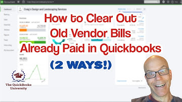 How to Clear Out Old Vendor Bills Already Paid in Quickbooks