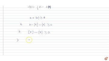The domain of `f(x) = sqrt(x - 2{x})`. (where `{ }` denotes fractional part of x) is