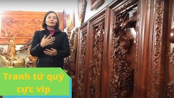 Choáng váng trước Bộ tranh tứ quý gỗ hương ta trị giá 130 triệu(có gì? )