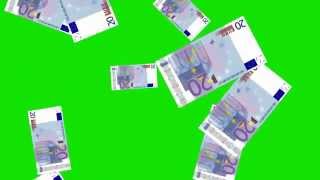 Free Falling Money Euro Chroma Key Free No Copyright Green Screen