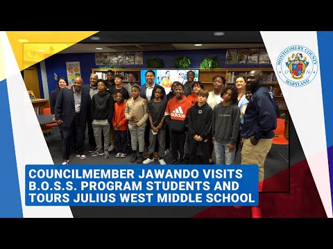 Jawando Visits Julius West Middle School in Rockville