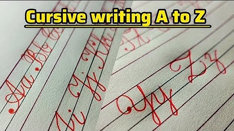 A to Z English capital and small letters cursive writing practice | a to Z alphabet 