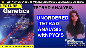 Unordered tetrad analysis/tetrad analysis/CSIR-NET JRF/GATE XL/ INHERITANCE BIOLOGY