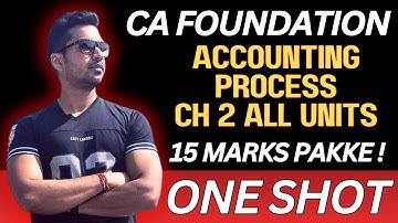 Accounts - CH 2 ONE SHOT 🔥 NO Time Waste ! CA Foundation Ultra Pro Revision 🔥 June 2024
