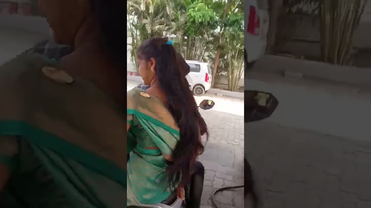Silky smooth open long hair aunty please subscribe my channel friends 🙏🙏🙏