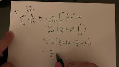 MA 250 Sec 8.9 Improper Integrals Part 2