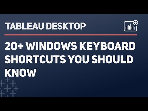 Tableau Desktop windows keyboard shortcuts you should know.