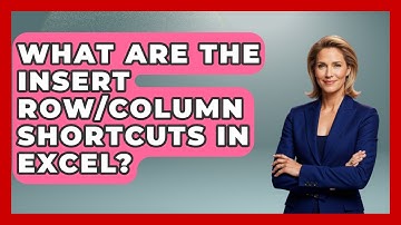 What Are The Insert Row/column Shortcuts In Excel? - The Time Management Pro