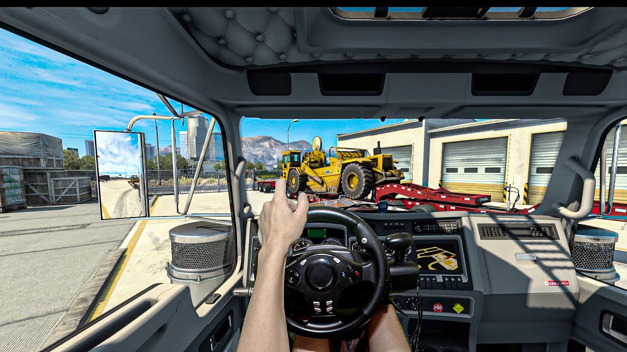 ATS 2 Kenworth W900 72" Studio Sleeper Real Hand & Steering Wheel
