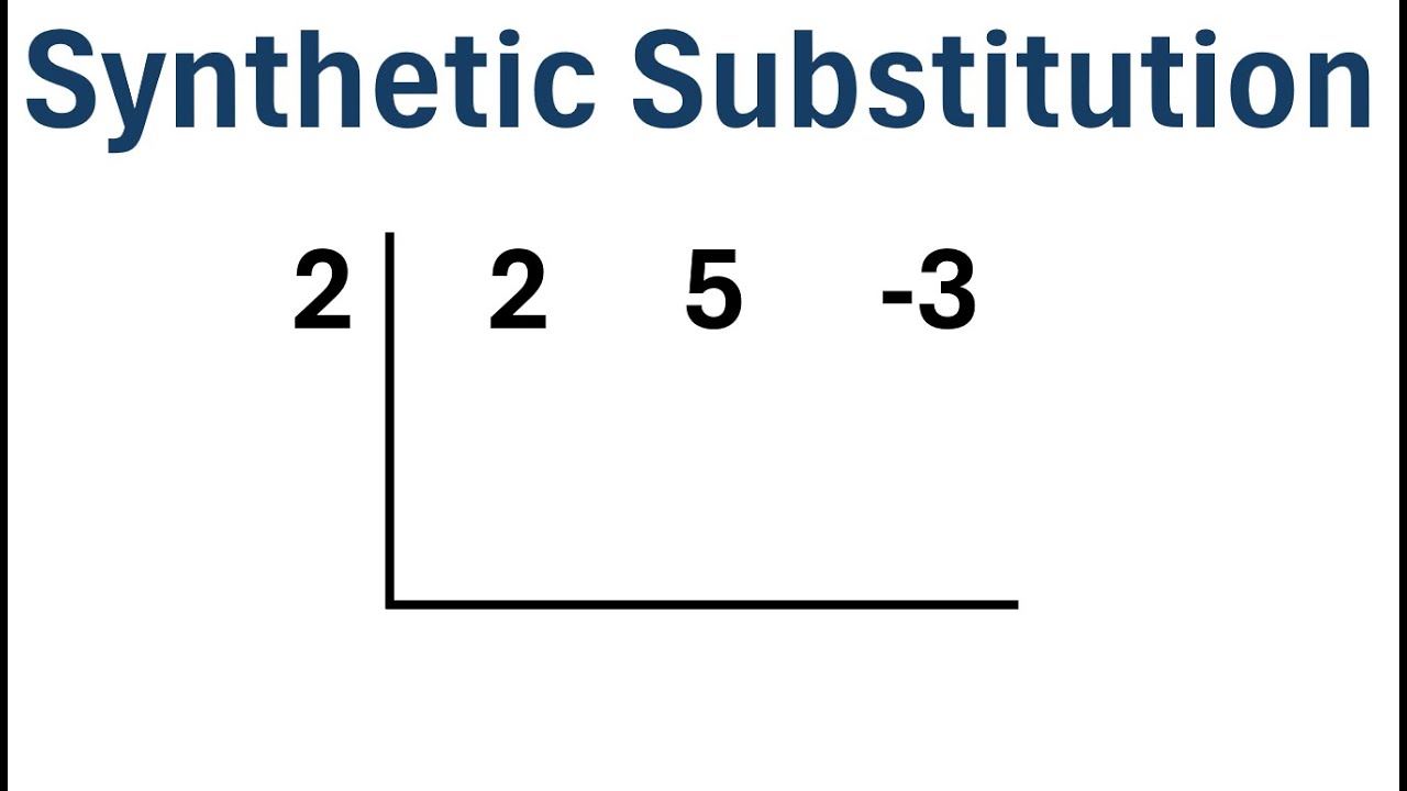 Synthetic Substitution (With Examples) - YouTube