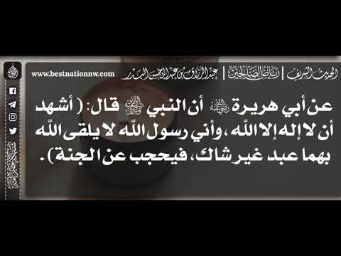 416 شرح حديث لا يلقى الله بهما عبد غير شاك فيحجب عن الجنة الشيخ عبدالرزاق البدر