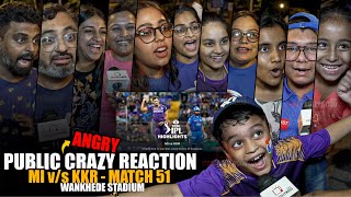 EXCLUSIVE : Public CRAZY Reaction after MI lost to KRK at Wankhede Stadium | Playoff se Bahar