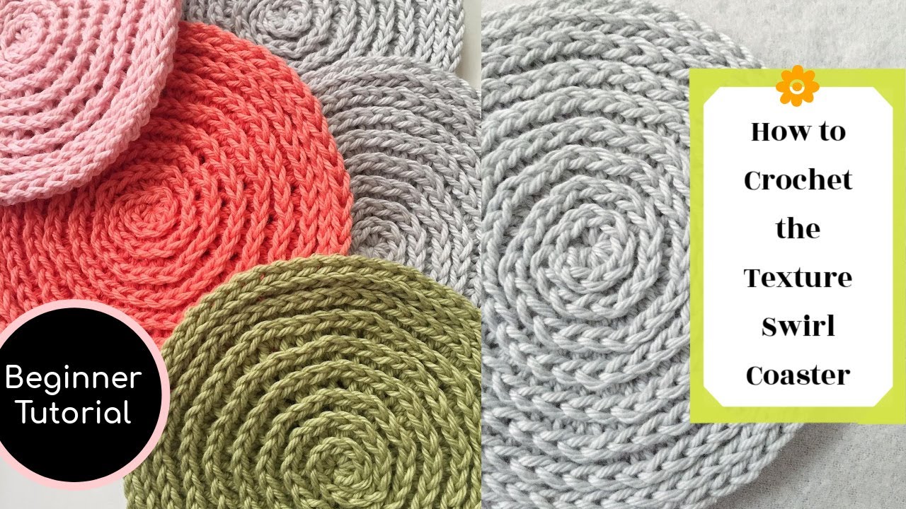 How to Crochet the Texture Swirl Coasters - This Pixie Creates