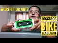 ROCKBROS PROFESSIONAL BIKE FRONT LIGHT UNBOXING AND TESTING