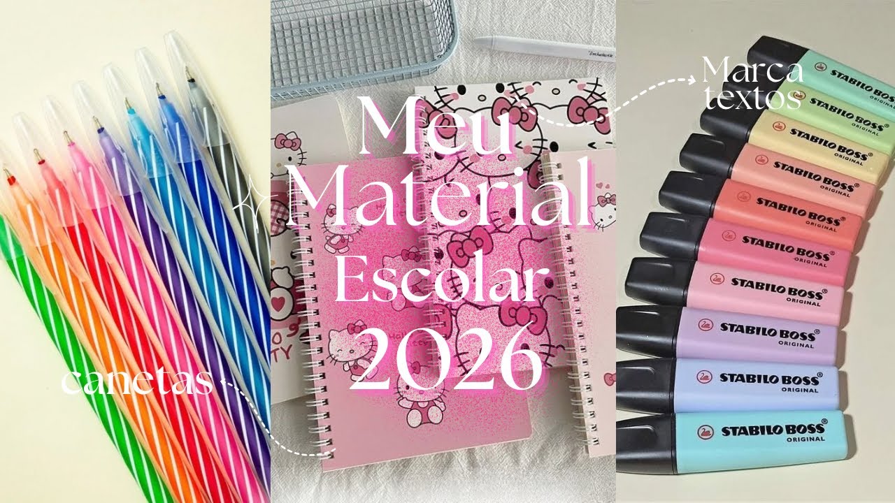 📚MEU MATERIAL ESCOLAR 2026!!! ✨ | Isa Silveira