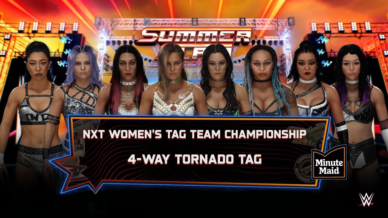 WWE 2K25 Universe Mode: Summerslam - Fatal Influence (C) v The Way v Team 2002 v KC2!