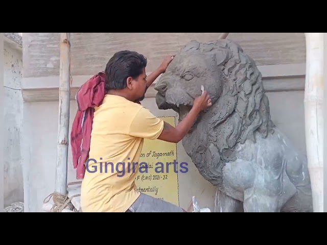 odisha top -no 1 🦁 lion arts cement temple work gingira arts odisha bargarh class=