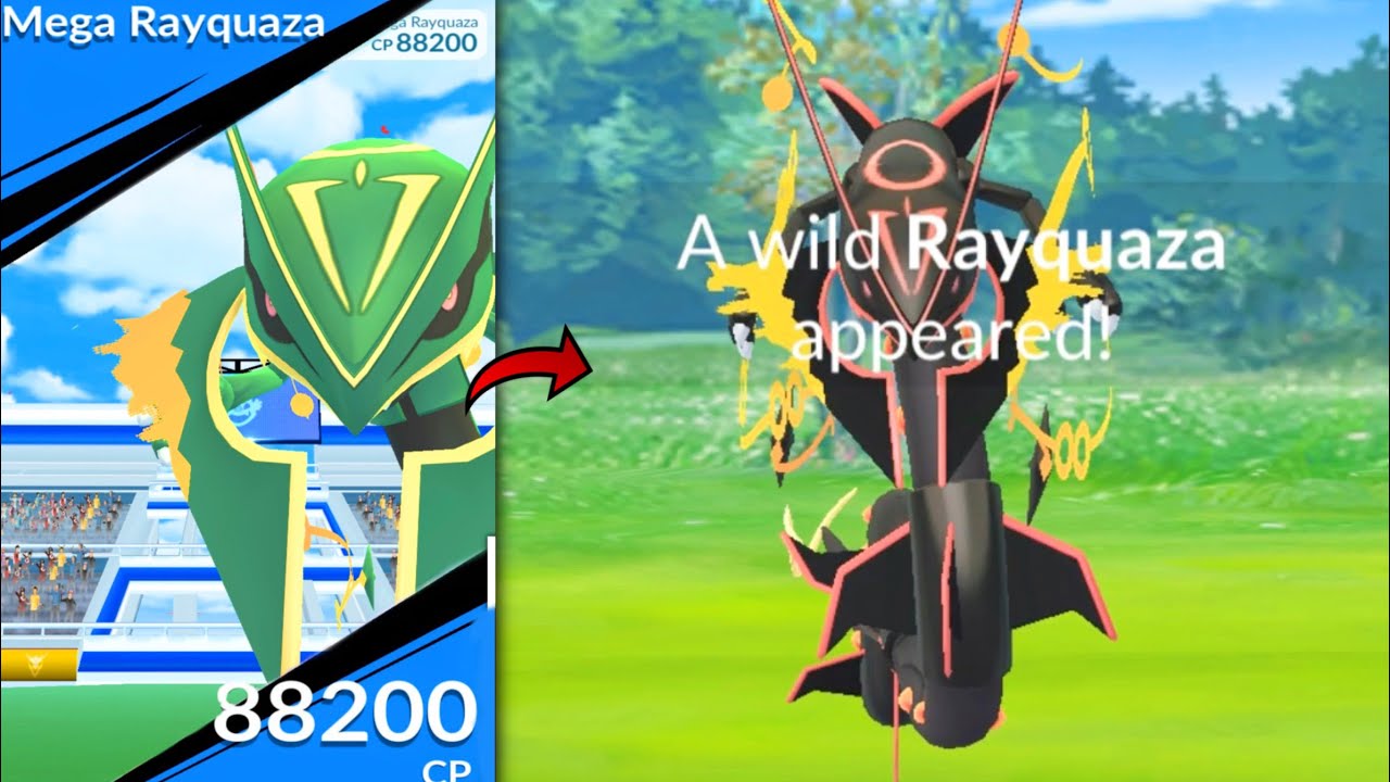 Mega Evolve Shiny Rayquaza #pokemongo #fypシ #fyp #foryoupage