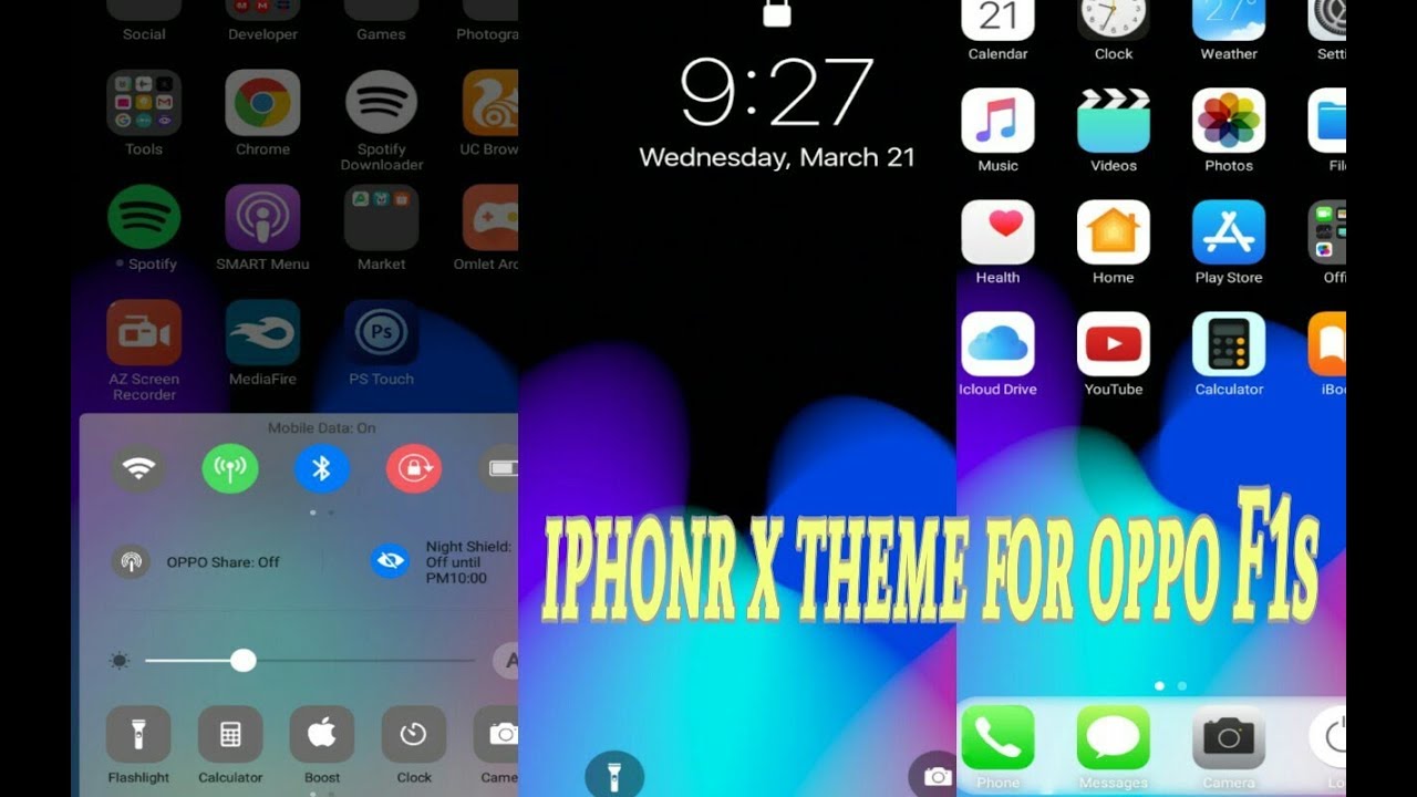 Iphone X Theme For Oppo F1s