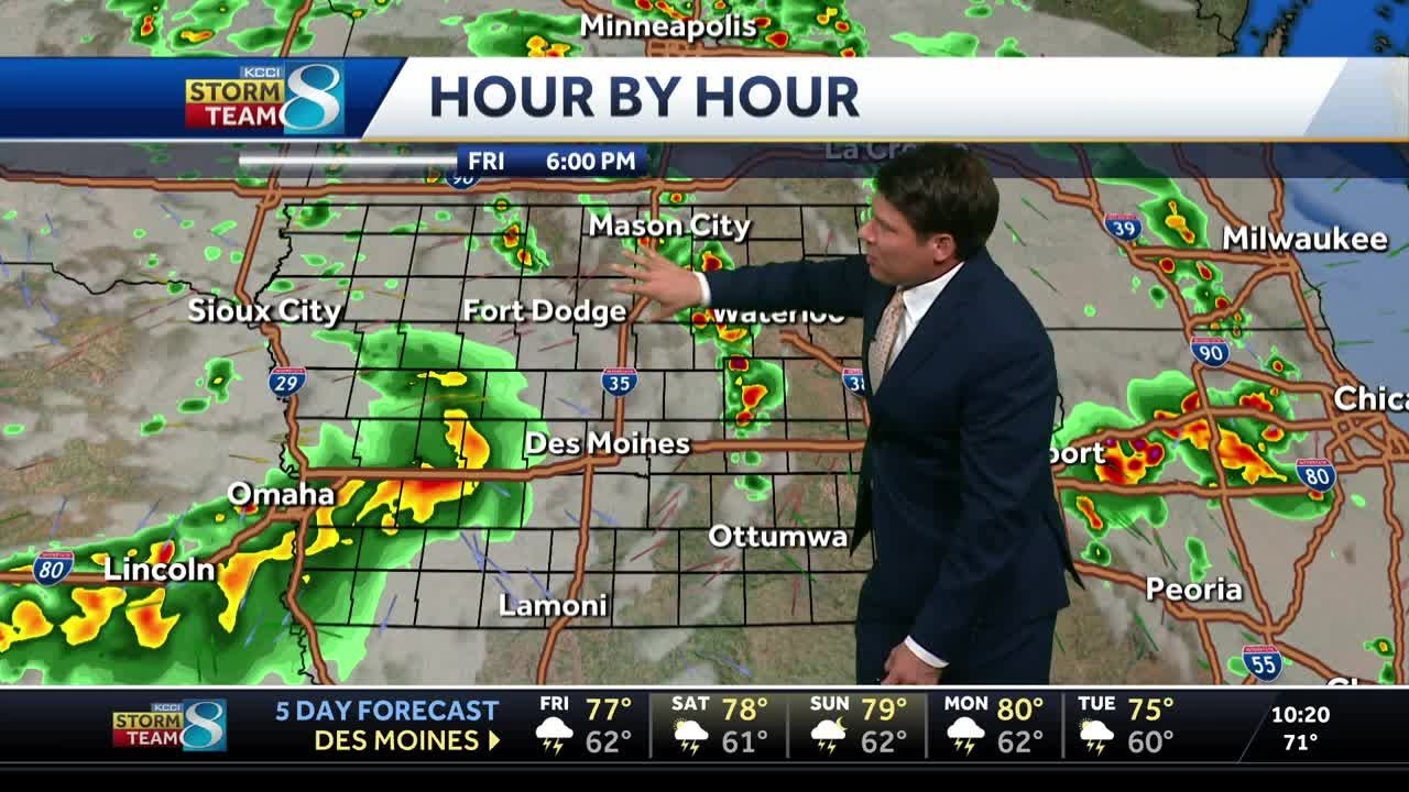 Iowa weather: Shower and thunderstorm chances continue into the weekend ...