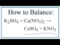 Balancing Chemical Reactions and Products