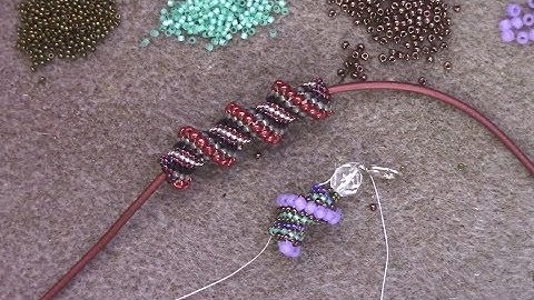 Learn How To Bead the Cellini Spiral Stitch - A beading tutorial by Aura Crystals