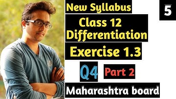 Class 12 Differentiation exercise 1.3| HSC Maharashtra board new syllabus 2020-21