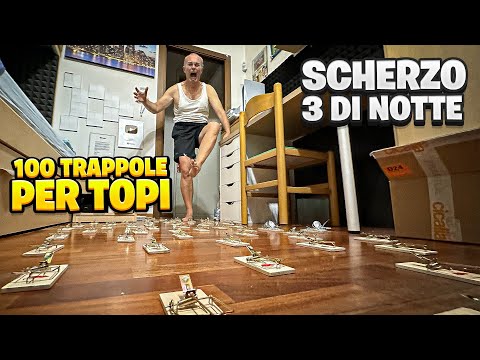 SCHERZO 100 TRAPPOLE PER TOPI alle 3 DI NOTTE in CASA a MIO PAPÀ! *LEGGENDARIO*