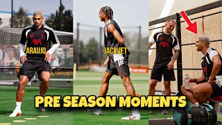 Araujo Welcomed, Alisson CRAZY Saves, Rio, Jacquet & More In Liverpool Pre Season Training🔥