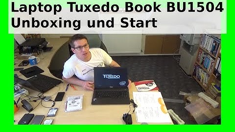 Tuxedo Notebook BU1504 Unboxing und Start mit Ubuntu 15.04 Linux vorinstalliert [German/Deutsch]