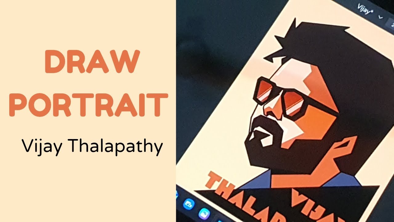 Drawing Thalapathy Vijay – The Mass Icon.