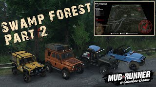 MudRunner™ #10 || Map Swamp Forest part 2 || Jeep JK - Jeep YJ - Land Rover Defender - UAZ Hunter screenshot 3