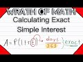 Calculating Exact Simple Interest | Financial Mathematics