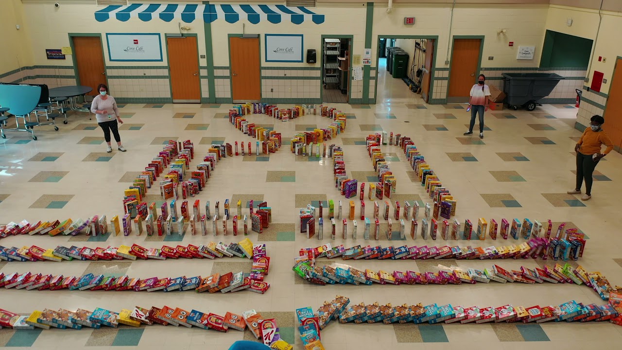 Cereal Box Domino Challenge Cove Elementary School, Beverly, MA YouTube
